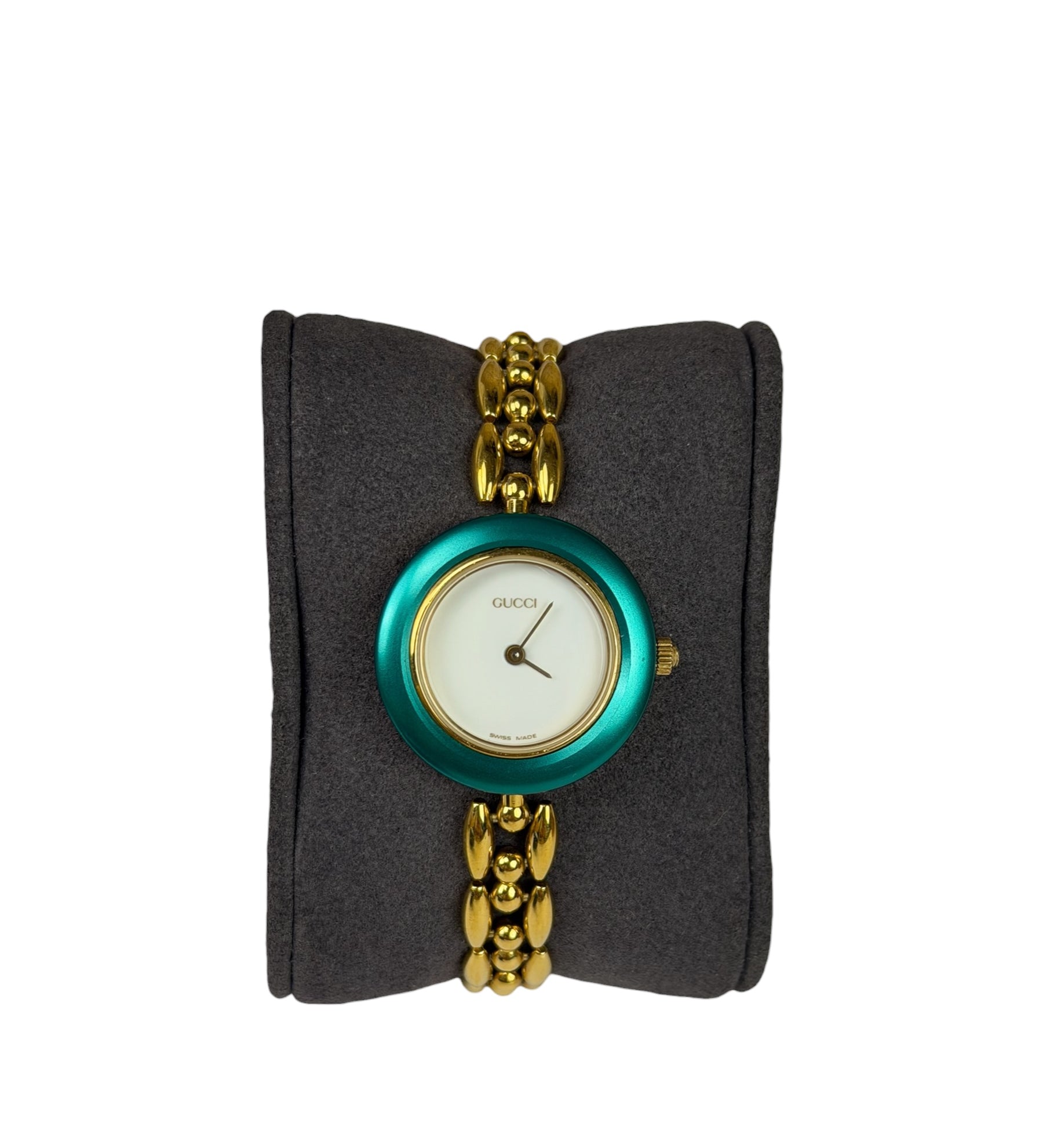 Gucci Interchangeable Bezel Gold Plated Link Band