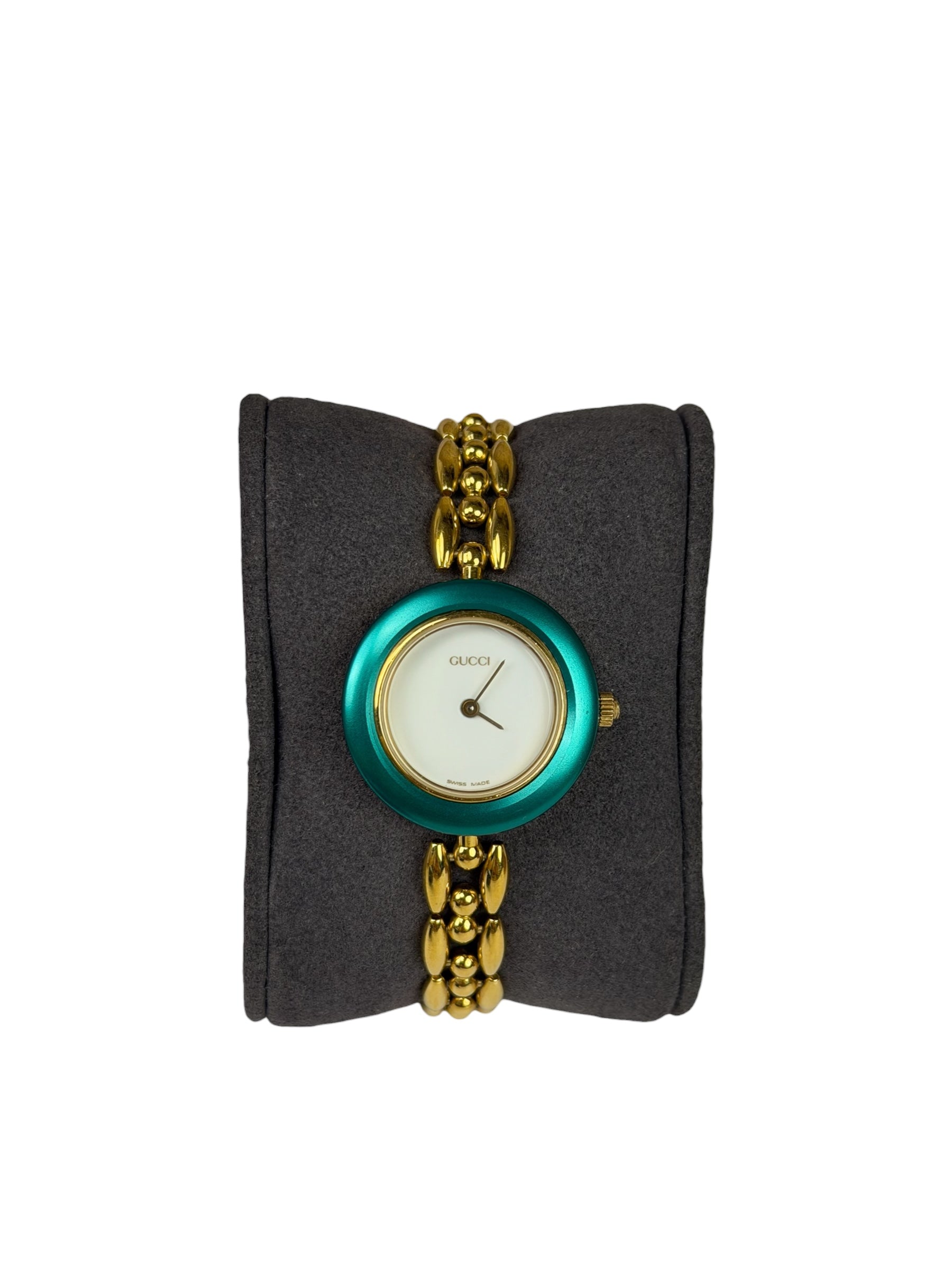 Gucci Interchangeable Bezel Gold Plated Link Band