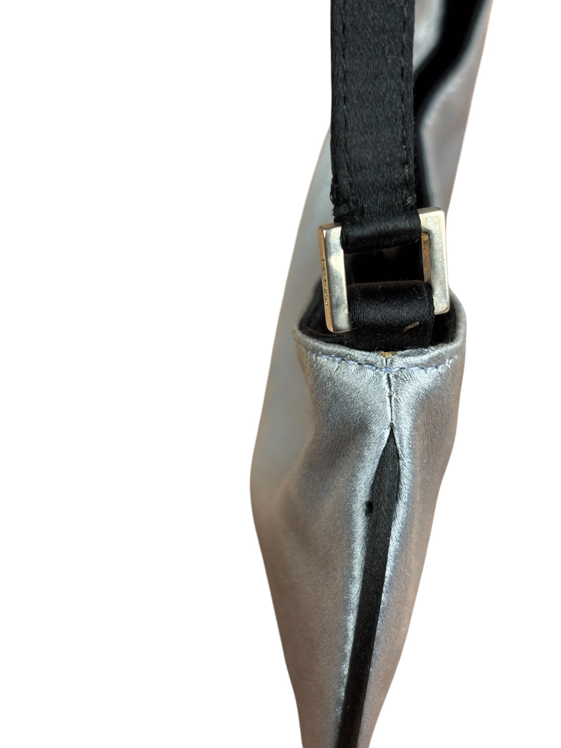 Prada Spazzolato Mini Grey Satin