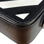 Off-White Black/White Leather Binder Clip Crossbody Bag