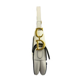 Christian Dior White Leather Saddle Hand Bag