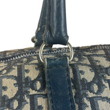 Christian Dior Vintage Navy Blue Trotter Oblique Bowling Boston Hand Bag