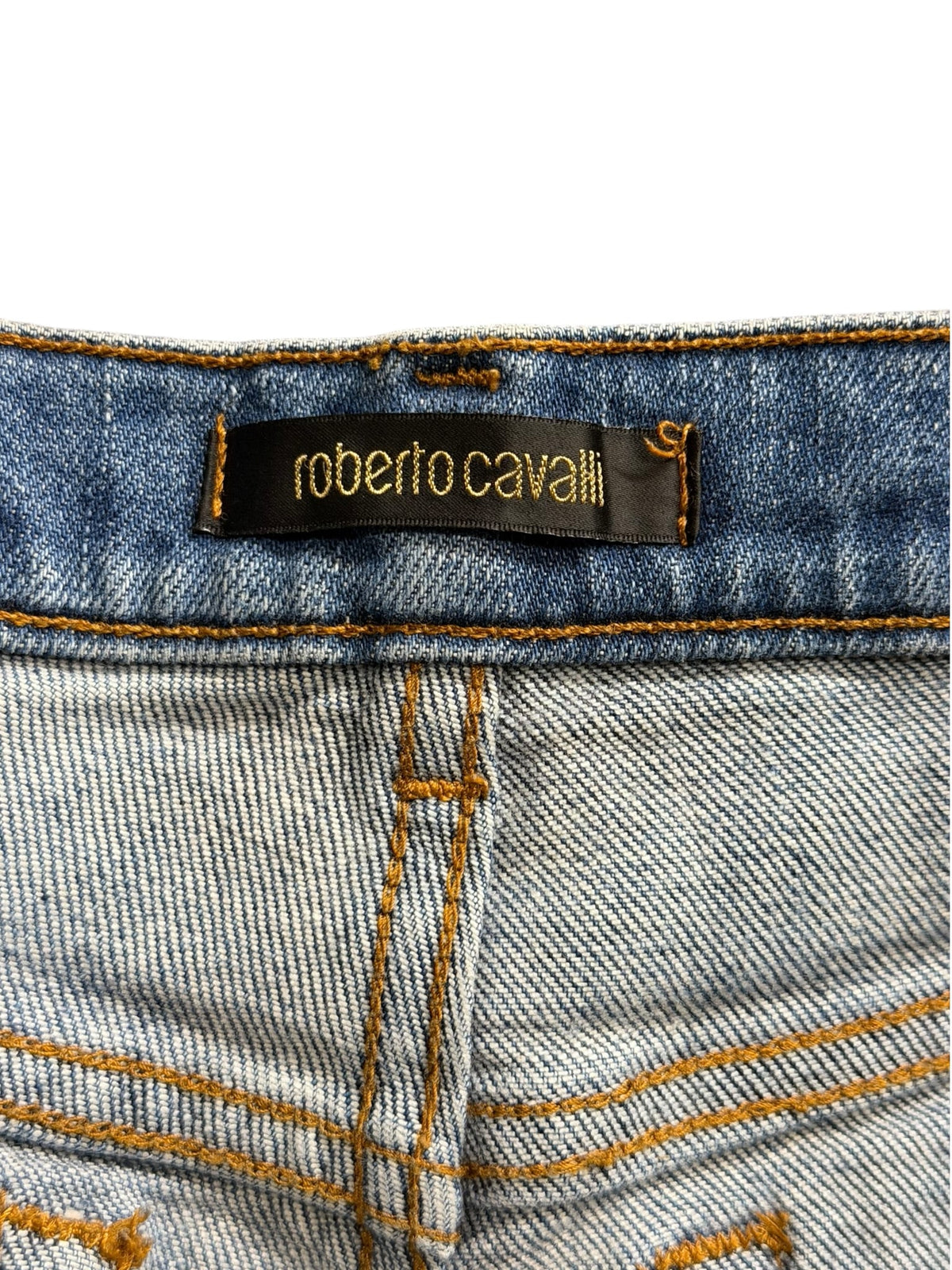 Roberto Cavalli Straight Leg Blue Denim Jeans
