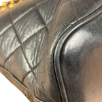 Chanel Vintage Black Leather Shoulder Bag