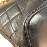 Chanel Vintage Black Leather Shoulder Bag