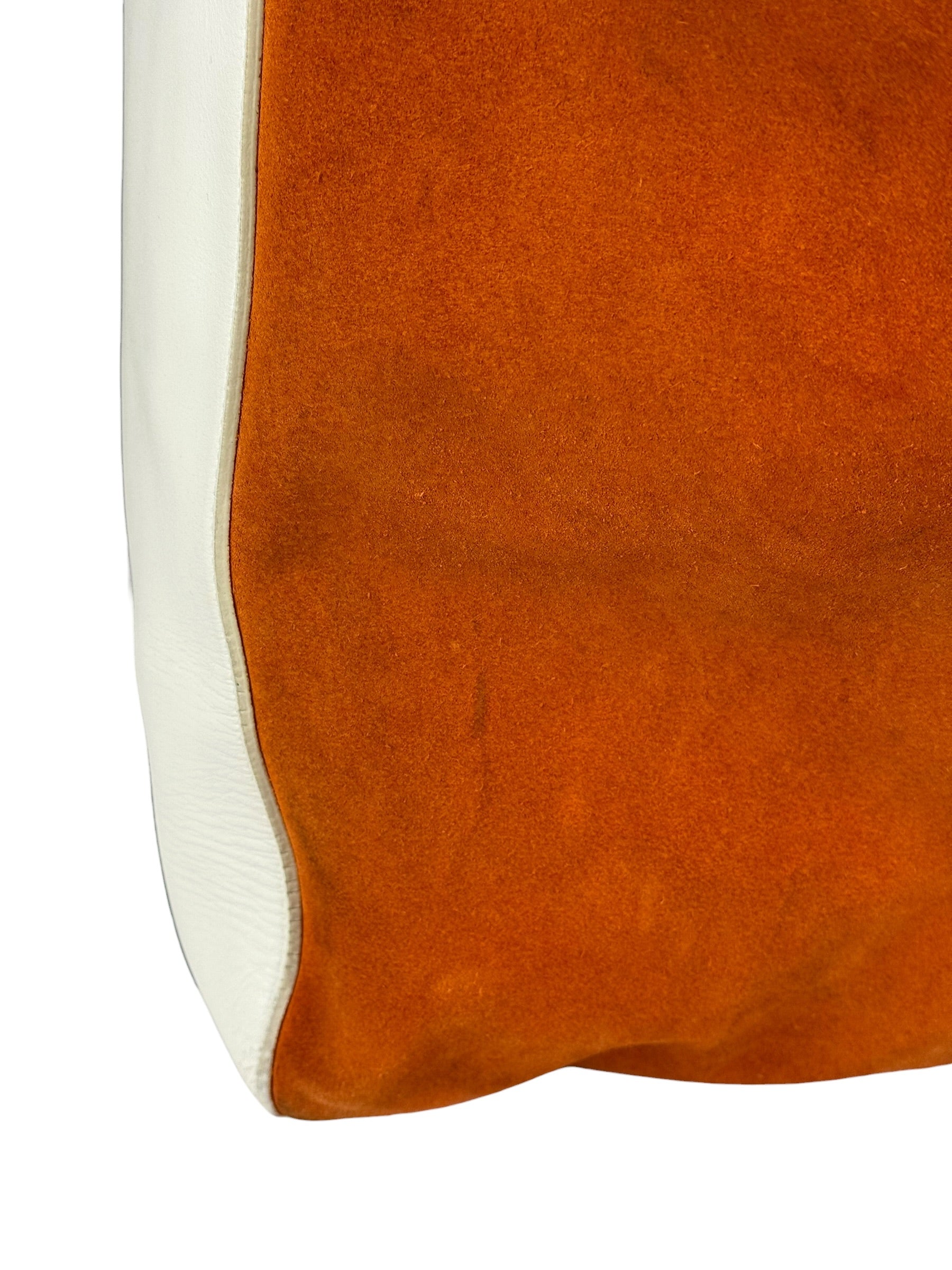 Celine Cabas Phantom Orange Suede Tote Bag