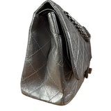 Chanel Metallic Silver Leather Reissue Double Flap Shoulder Bag 2.55 2005