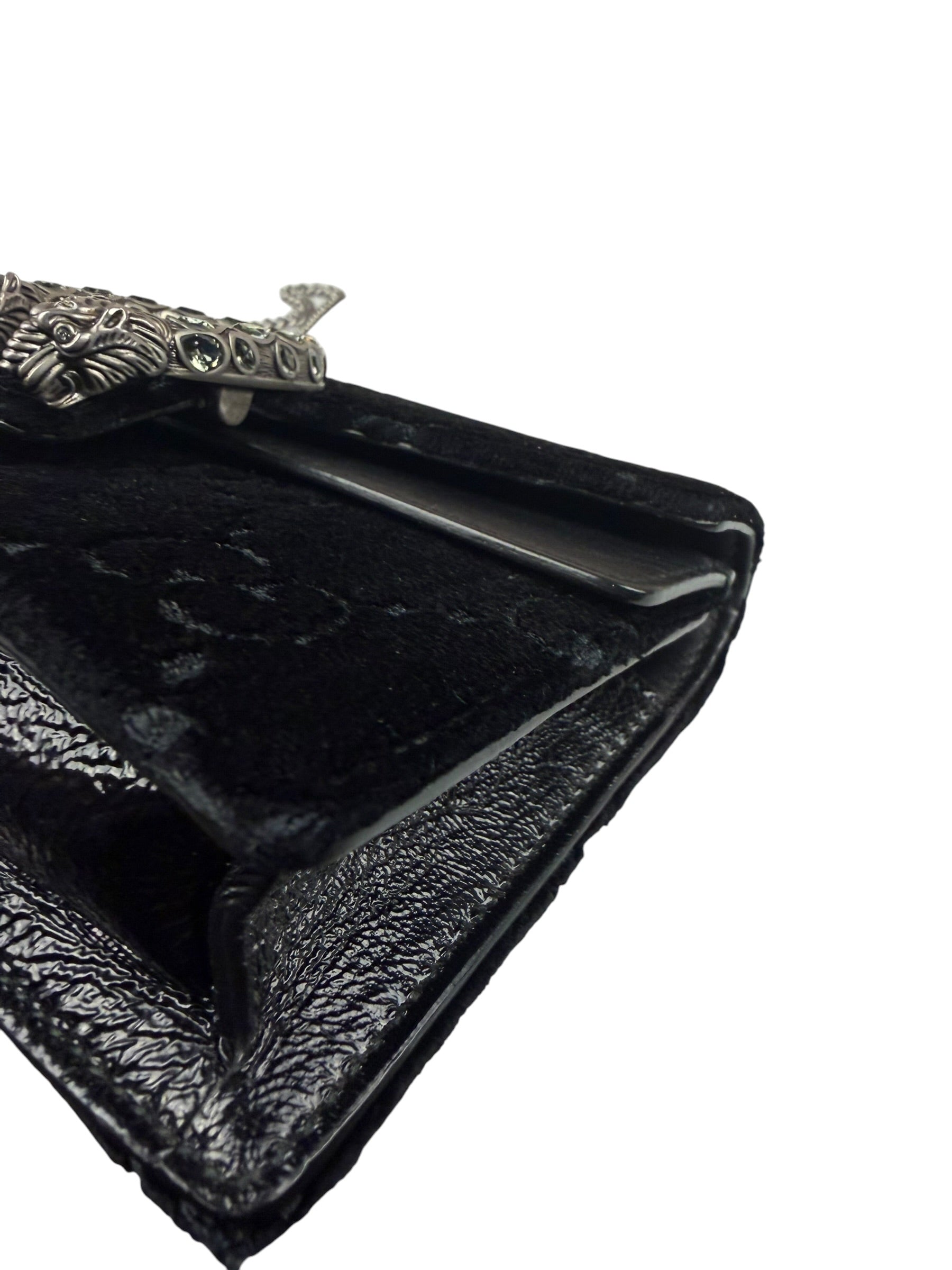Gucci Black Velvet Dionysus Mini Crossbody Bag