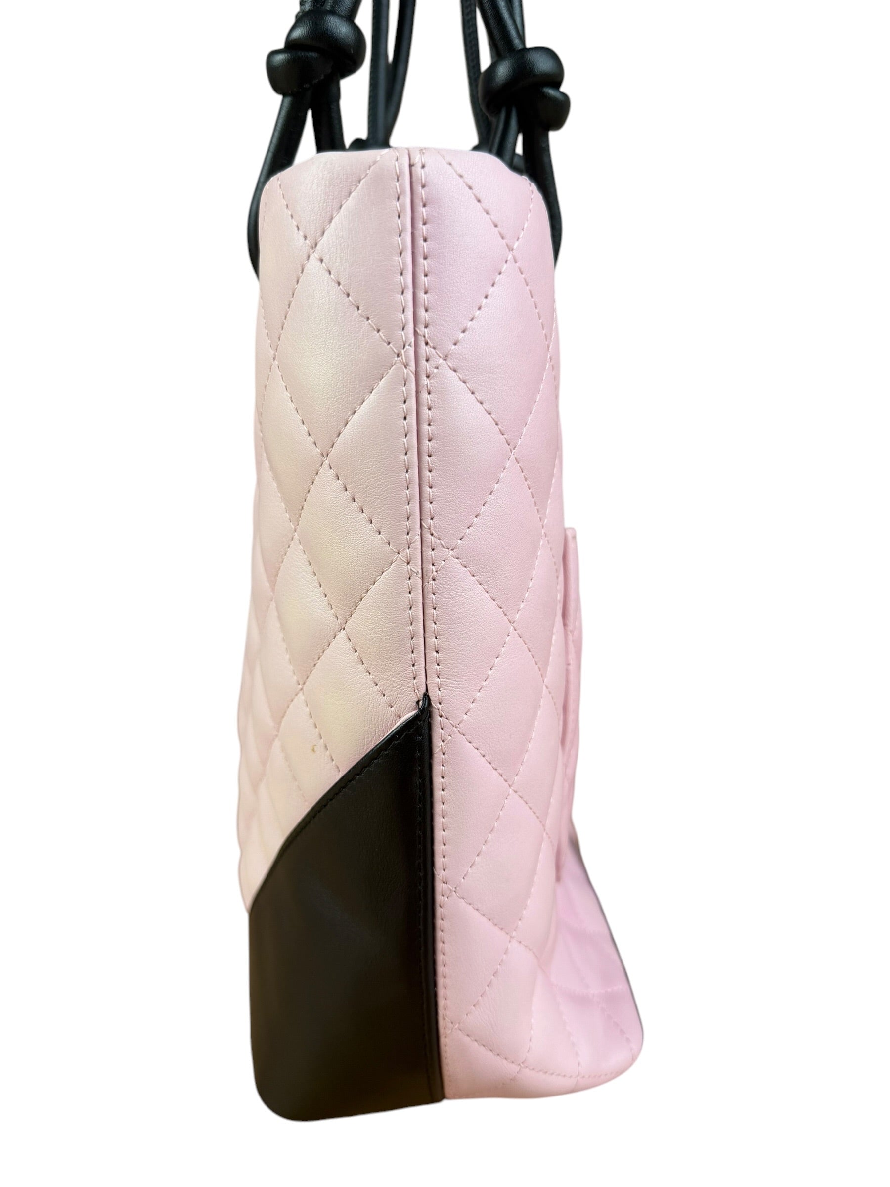 Chanel Black/Pink Cambon Quilted Leather Tote Bag 2004