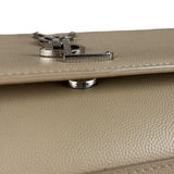 Saint Laurent Kate Grain De Poudre Chain Bag Beige