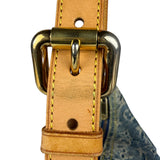 Louis Vuitton Vintage Denim Leather Trim Monogram Baggy Hobo Bag PM