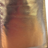 Chanel Vintage Metallic Bronze Leather Crossbody Bag 1997