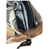 Coach Vintage Trim Leather Hand Drawn Scarf Print Satchel Two-Way Bag