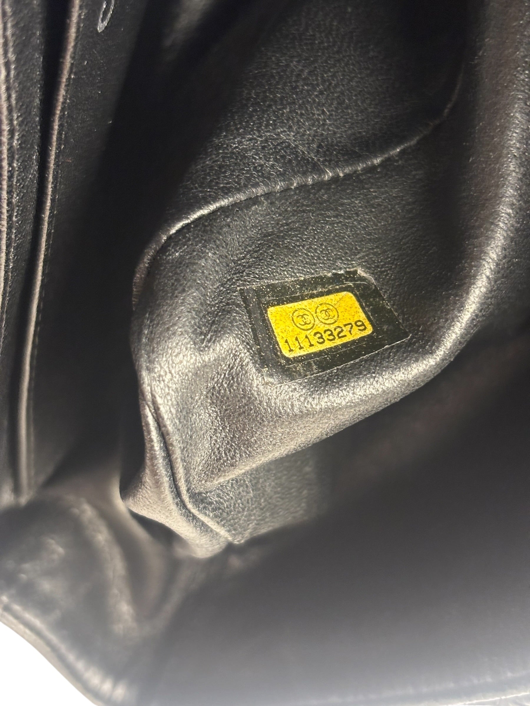 Chanel Black Caviar Quilted Flap Large Flap Bag 2006