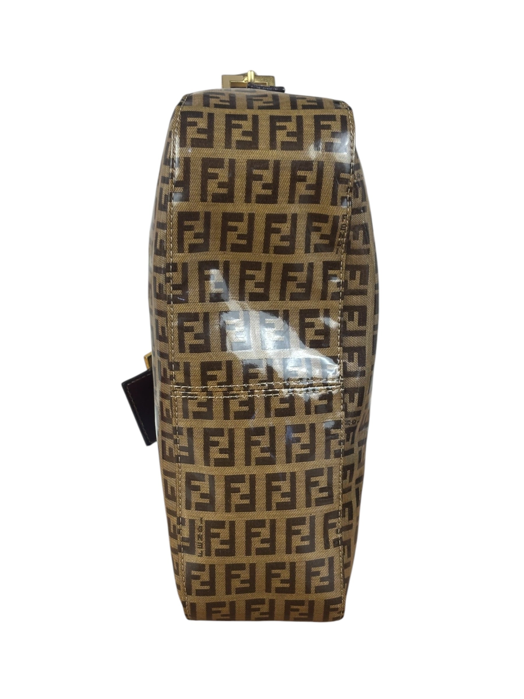 Fendi Vintage FF Canvas PVC Baguette
