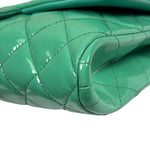 Chanel Green Quilted Patent Leather Flap Bag 2012