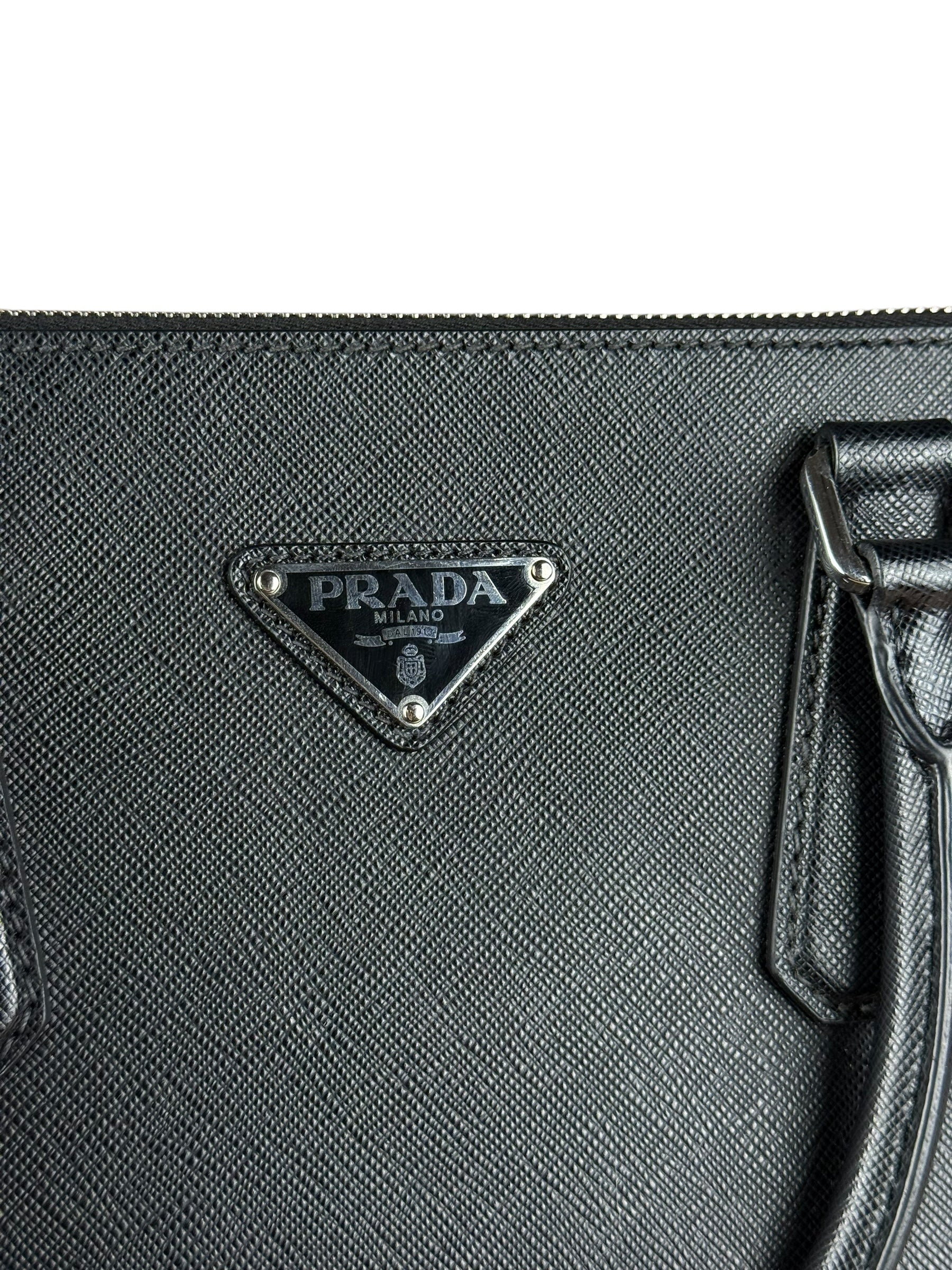 Prada Black Saffiano Leather Galleria Tote