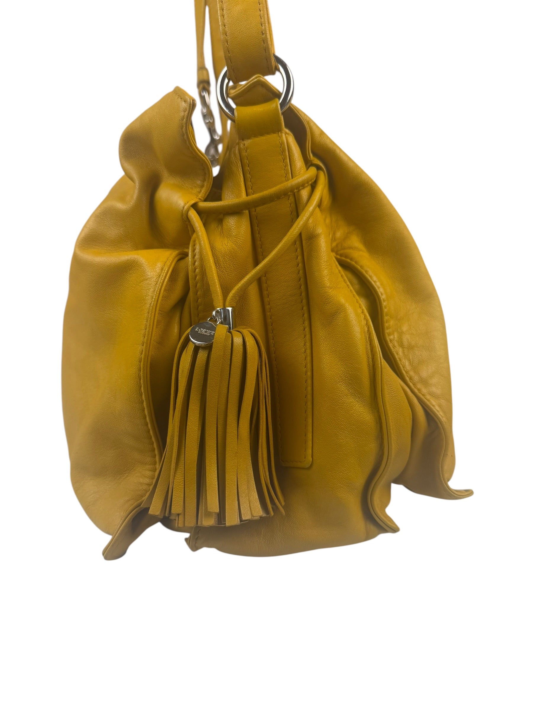 Loewe Vintage Yellow Leather Flamenco Tote Bag