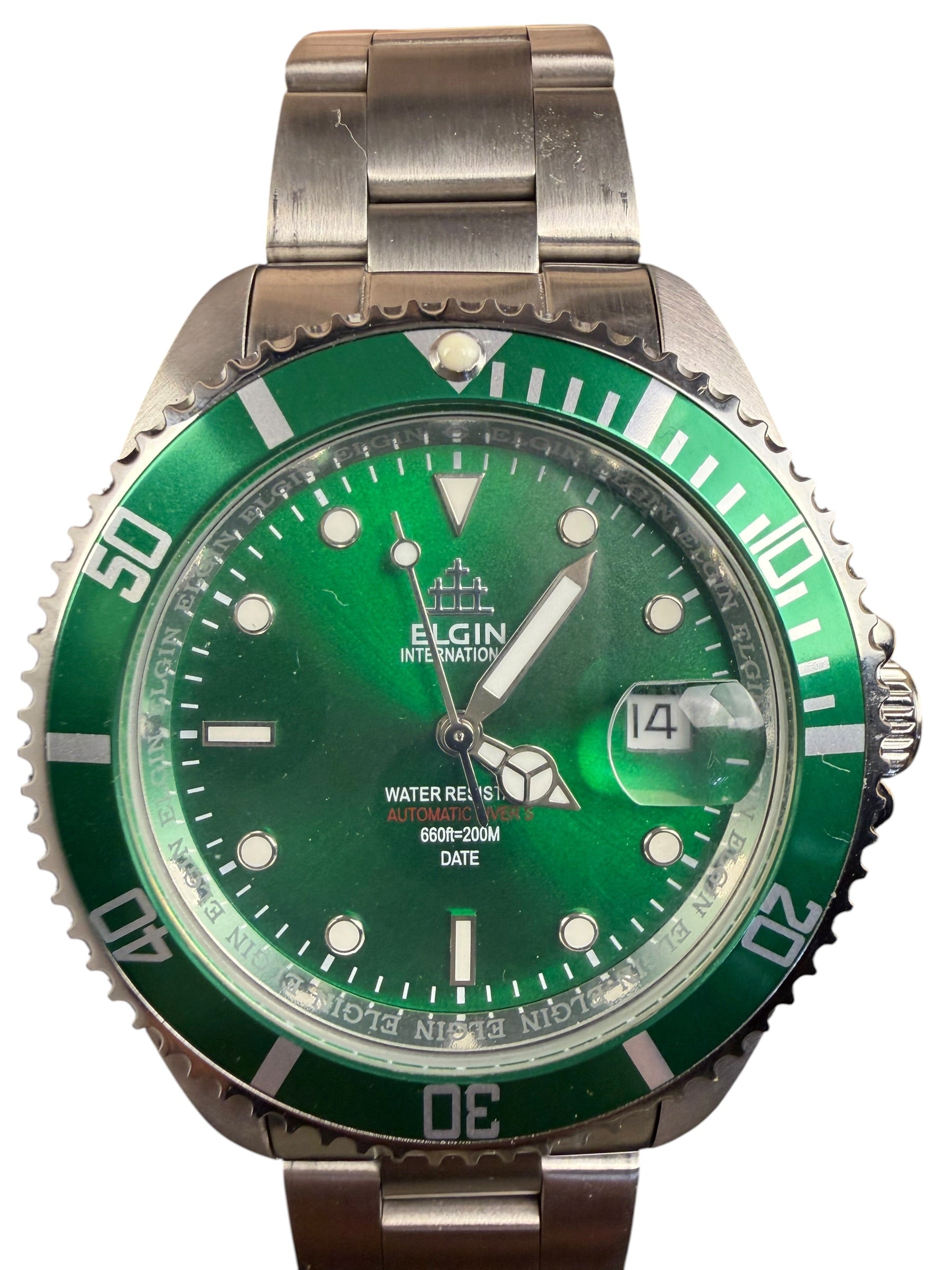Elgin "Hulk" Green Dial & Bezel Automatic Watch