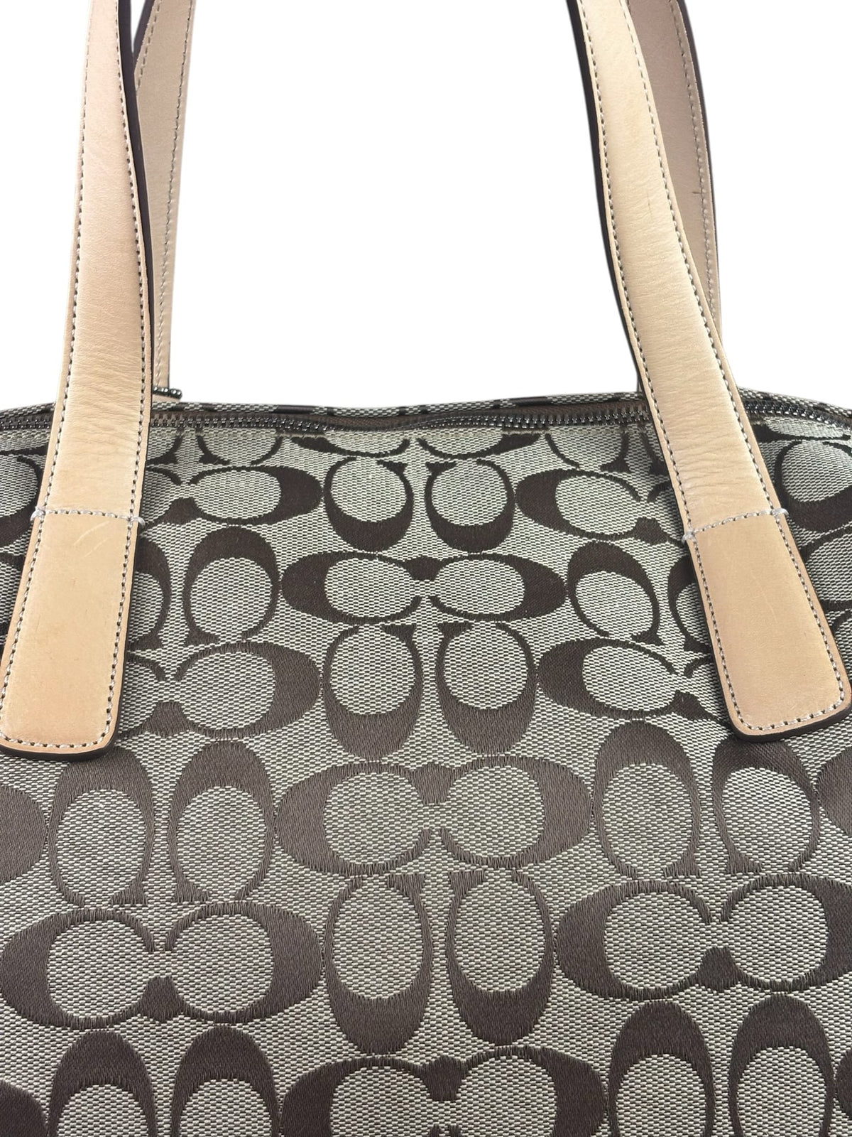 Coach Signature Jacquard Canvas Voyager Duffle Bag