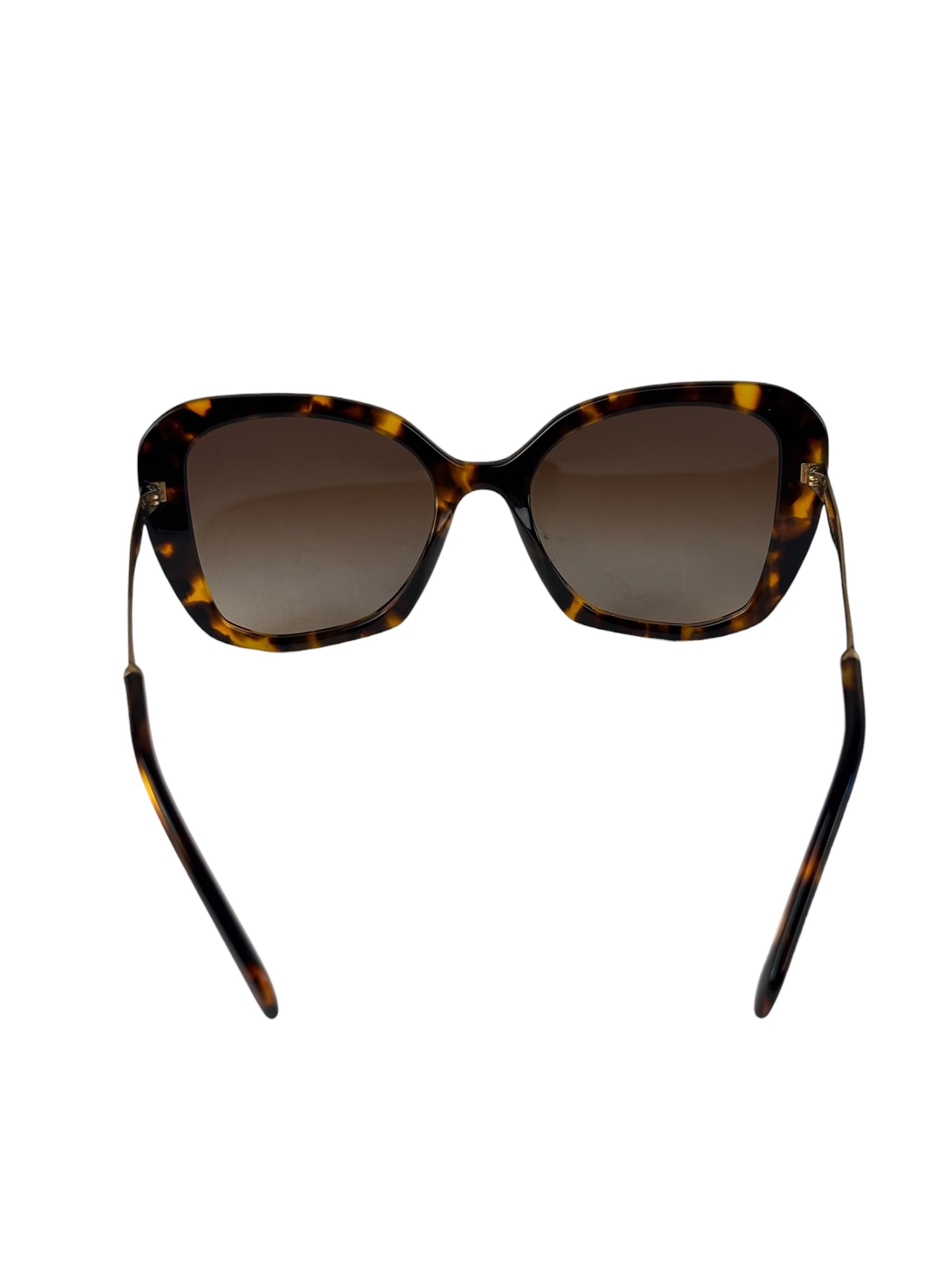 Prada Tortoise Shell SPY 03Y Oversized Butterfly Sunglasses