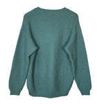 Fendi Green Vintage V-Neck Camel Hair Sweater