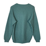 Fendi Green Vintage V-Neck Camel Hair Sweater