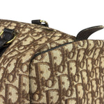 Christian Dior Brown Leather Trim Trotter Boston Bag