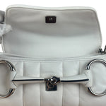 Gucci White Puffer Leather Horsebit Shoulder Bag
