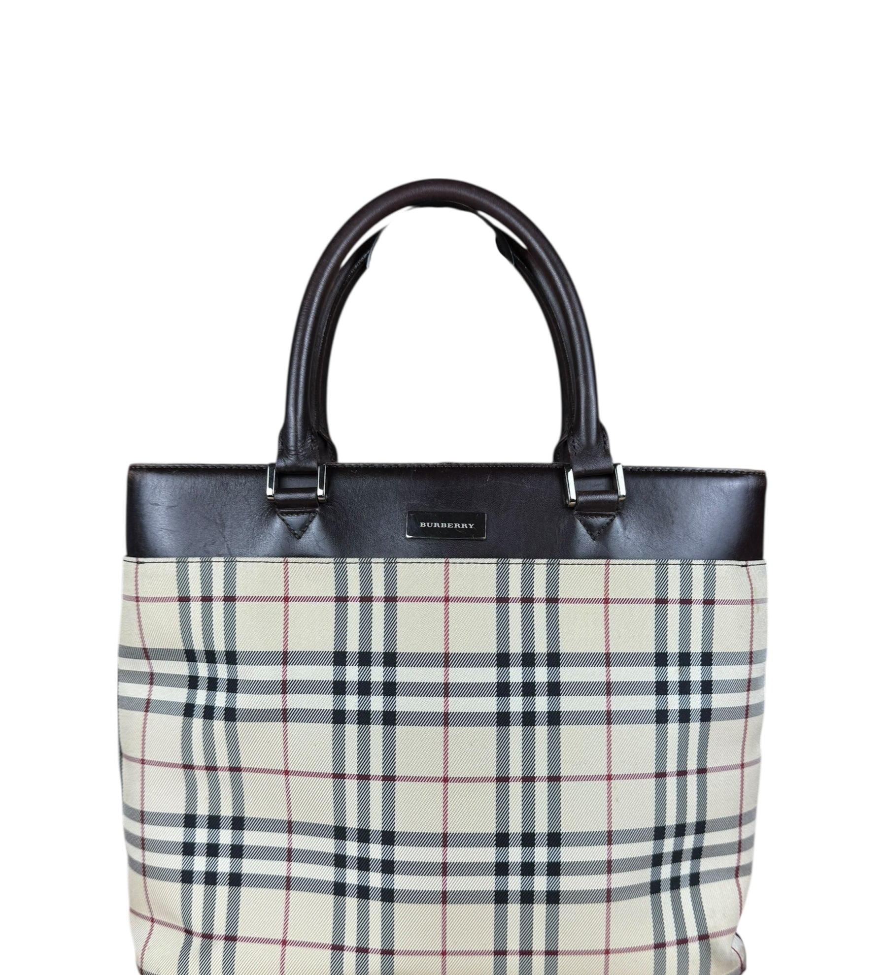 Burberry Vintage Canvas Nova Check Tote