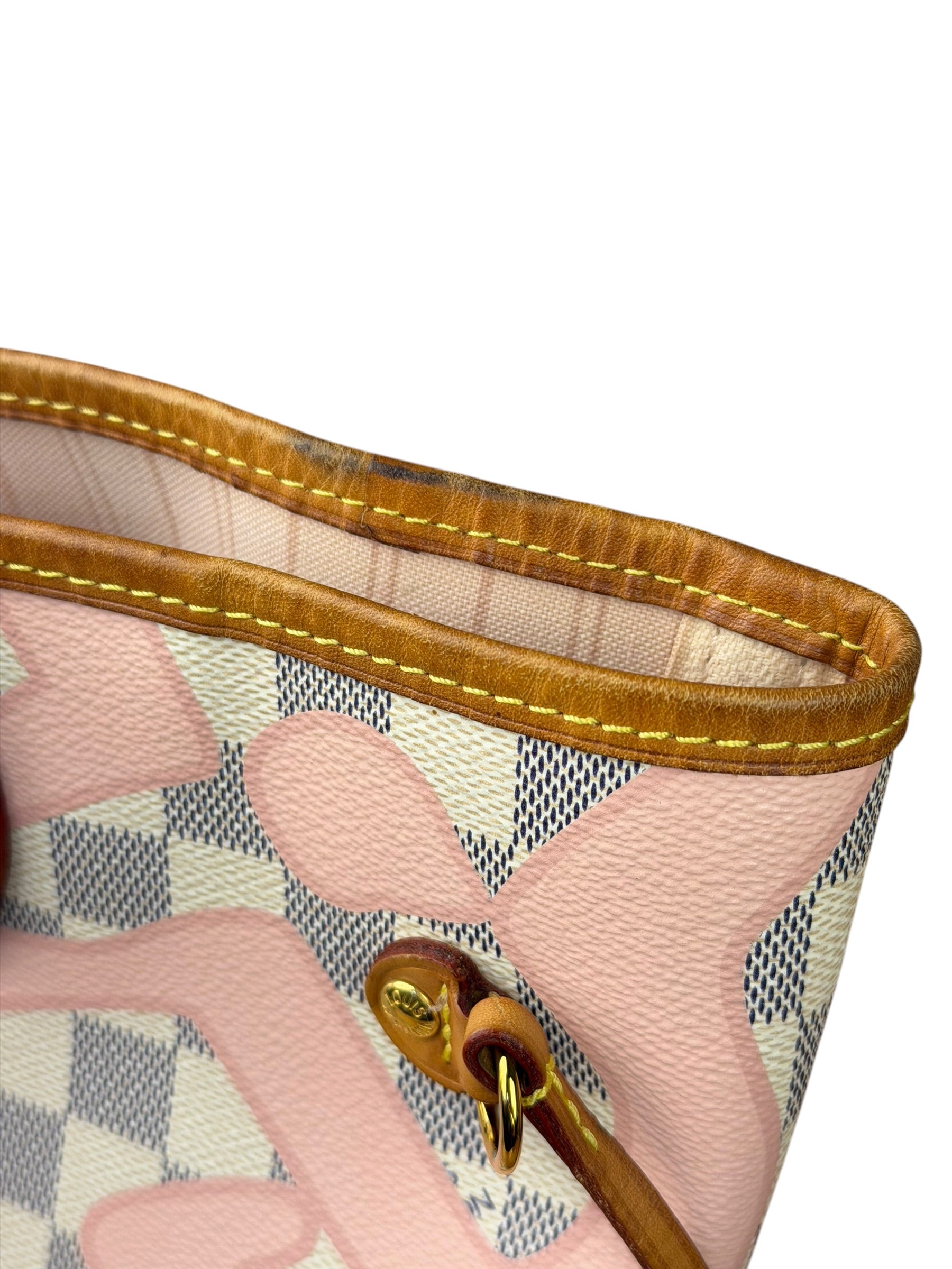 Louis Vuitton Limited Edition Pink Damier Azur Tahitienne Neverfull GM