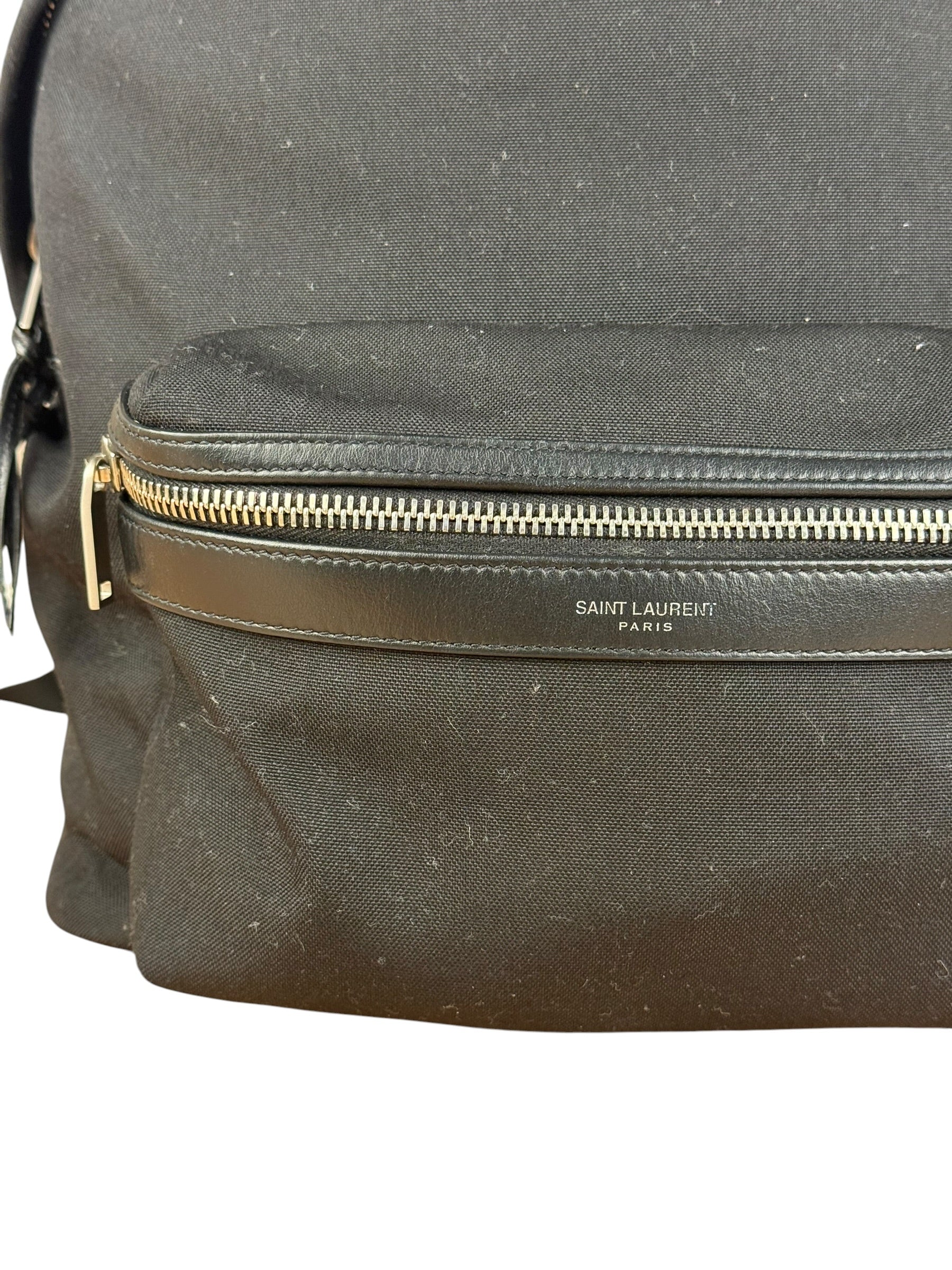 Saint Laurent Black S Canvas Backpack
