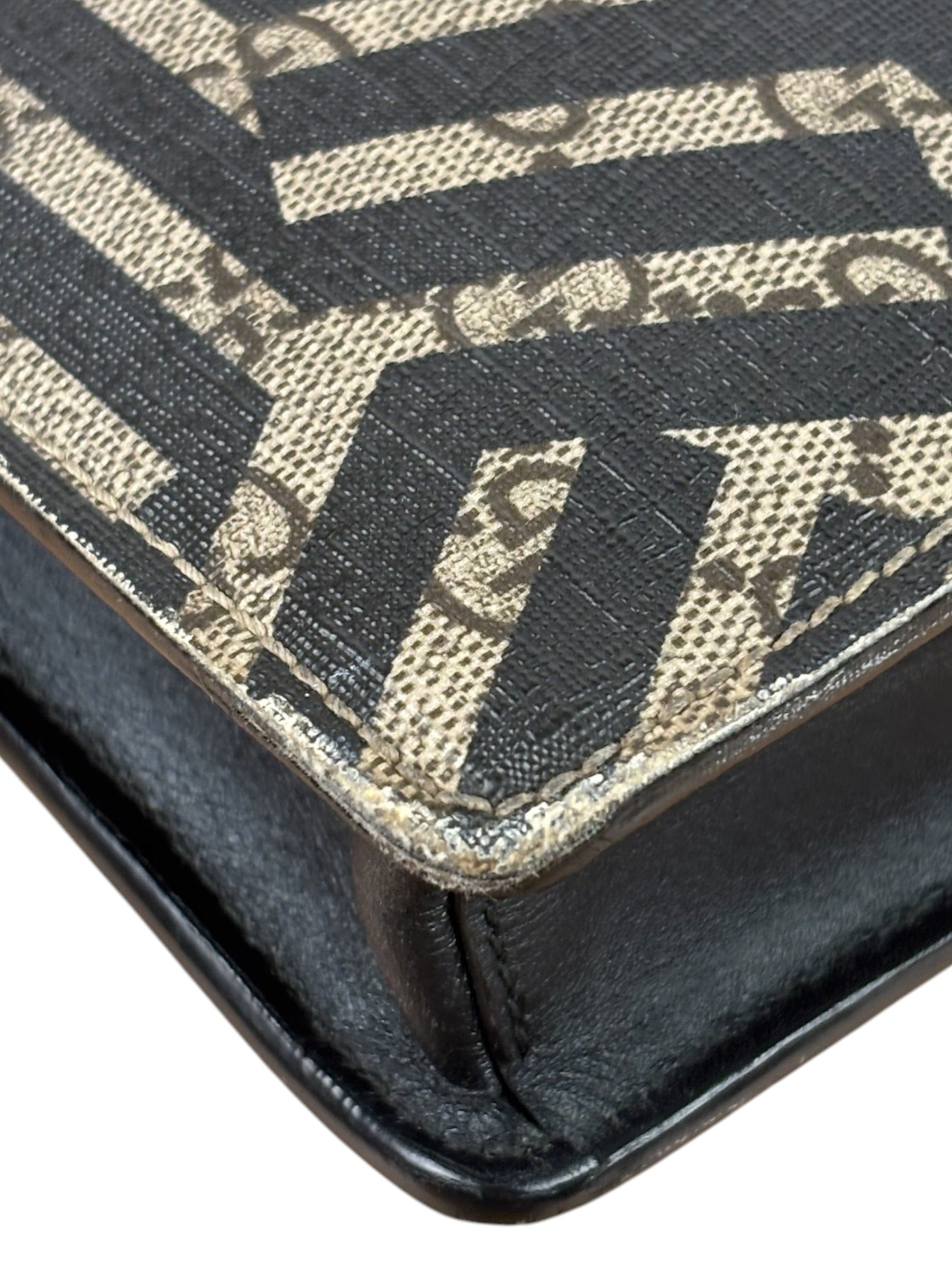 Gucci Beige/Black GG Caleido Web Zip Crossbody Bag