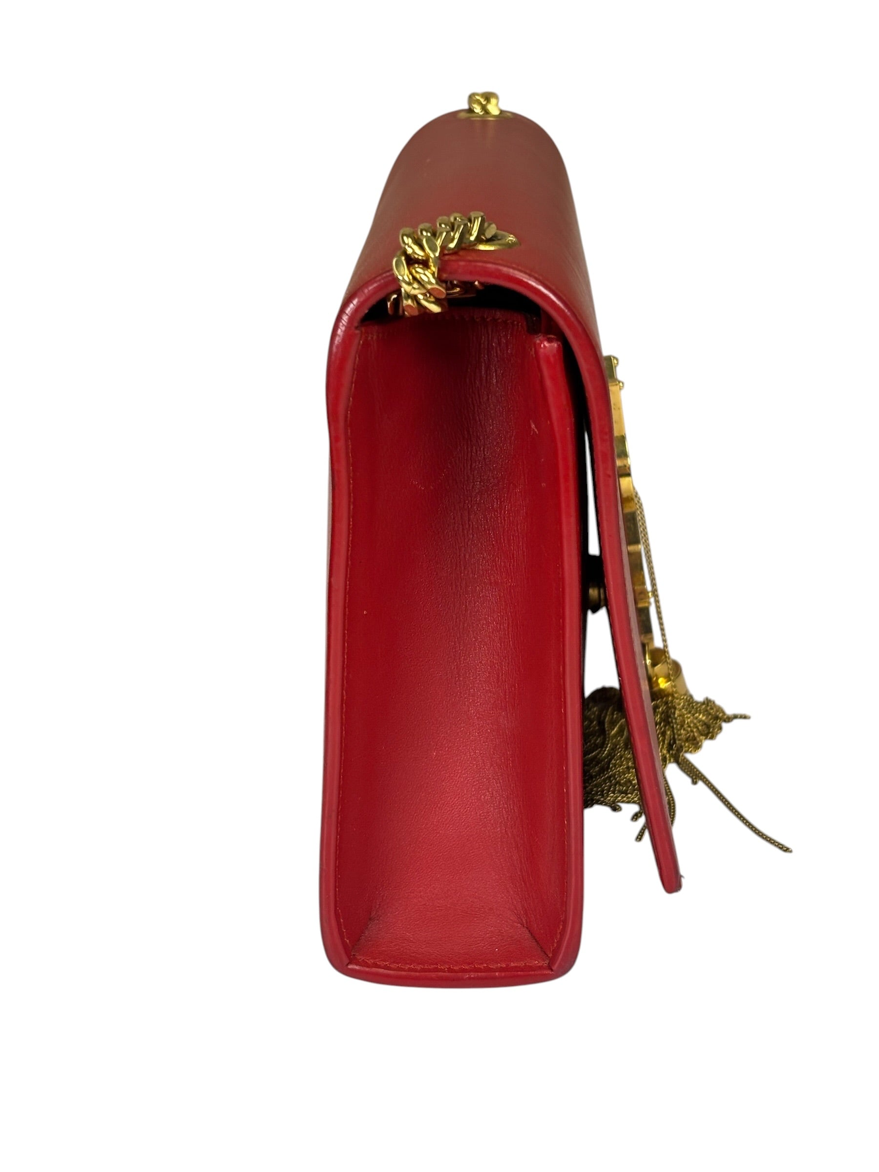 Yves Saint Laurent Red Leather Medium Kate Shoulder Bag