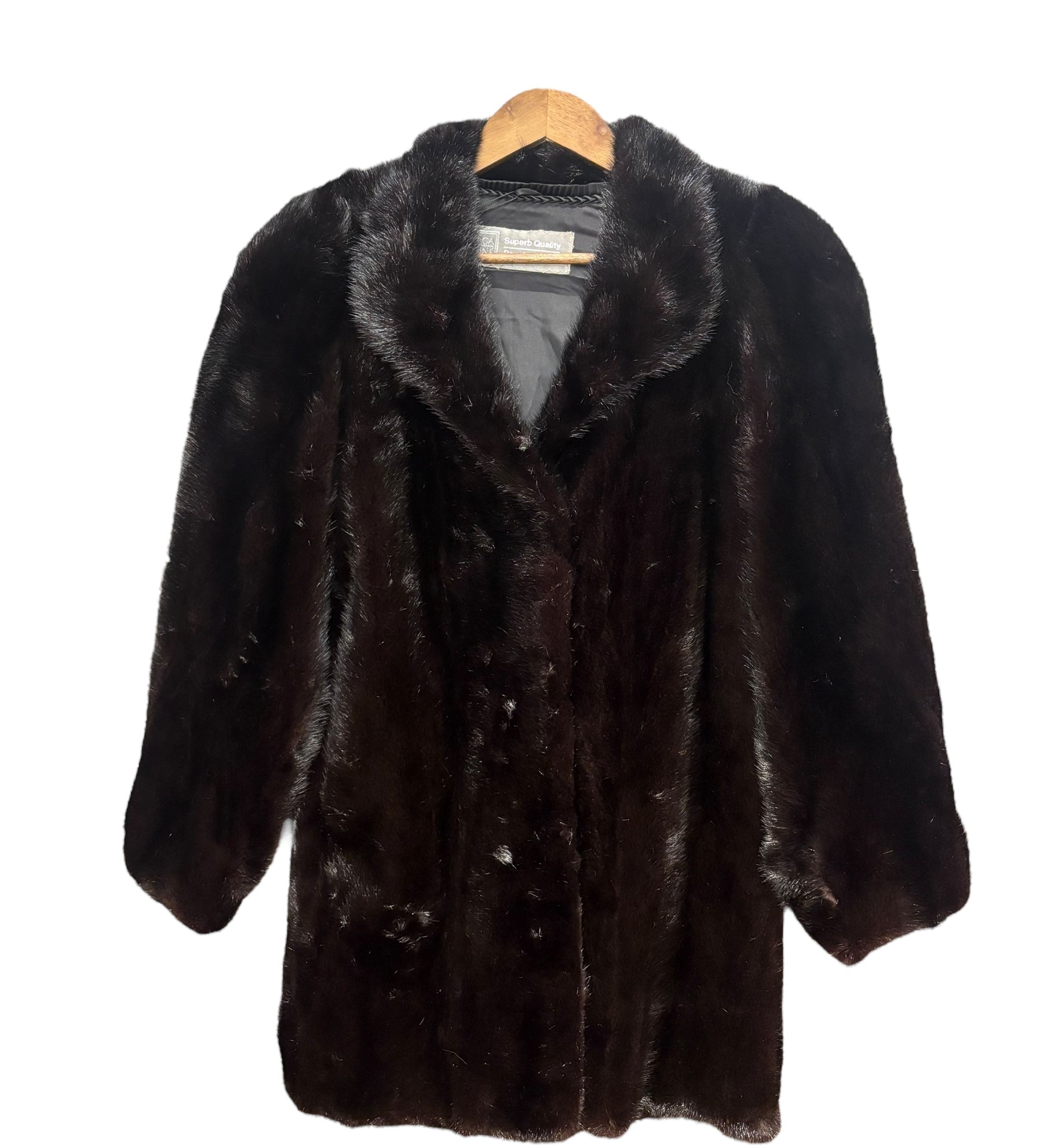 Saga Mink Vintage Black Fur Coat