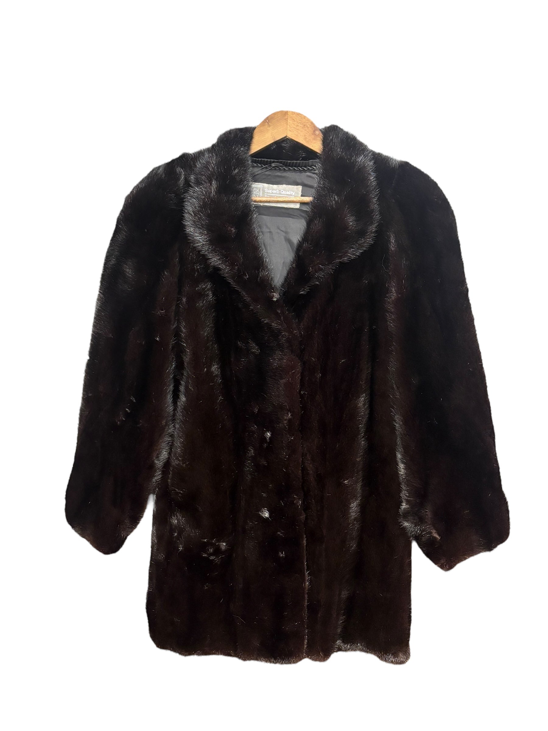 Saga Mink Vintage Black Fur Coat