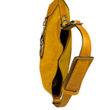 Gucci Mustard Yellow Suede/Leather Trim Hasler Horsebit Hobo Bag