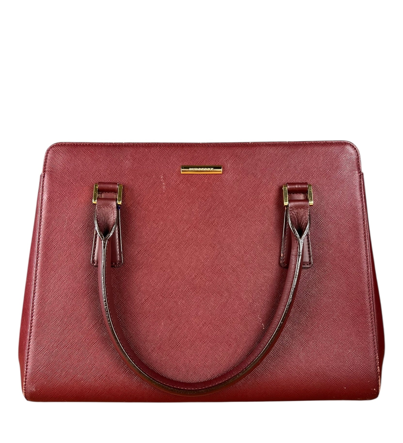 Burberry Vintage Leather Burgundy Handbag