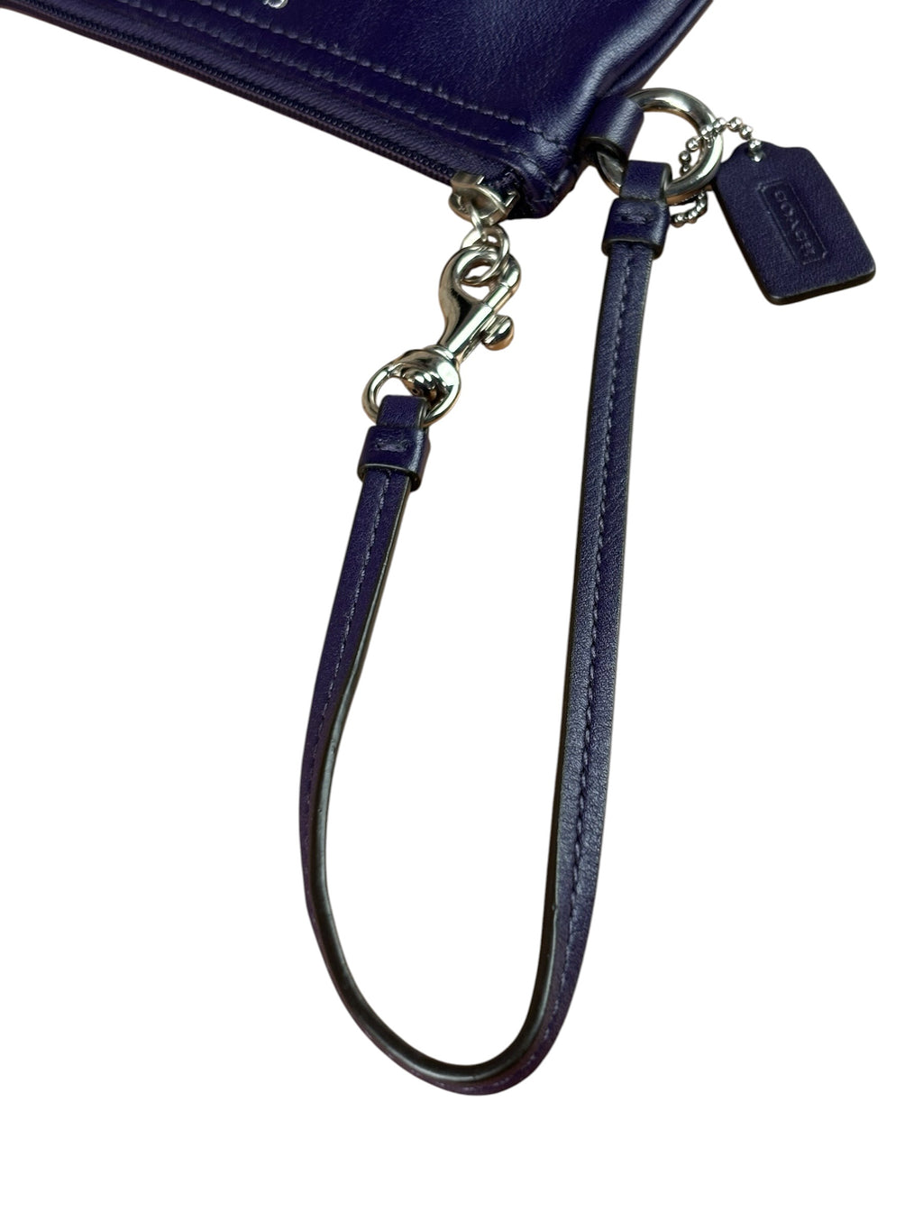 Coach Purple Smooth Leather Wristlet