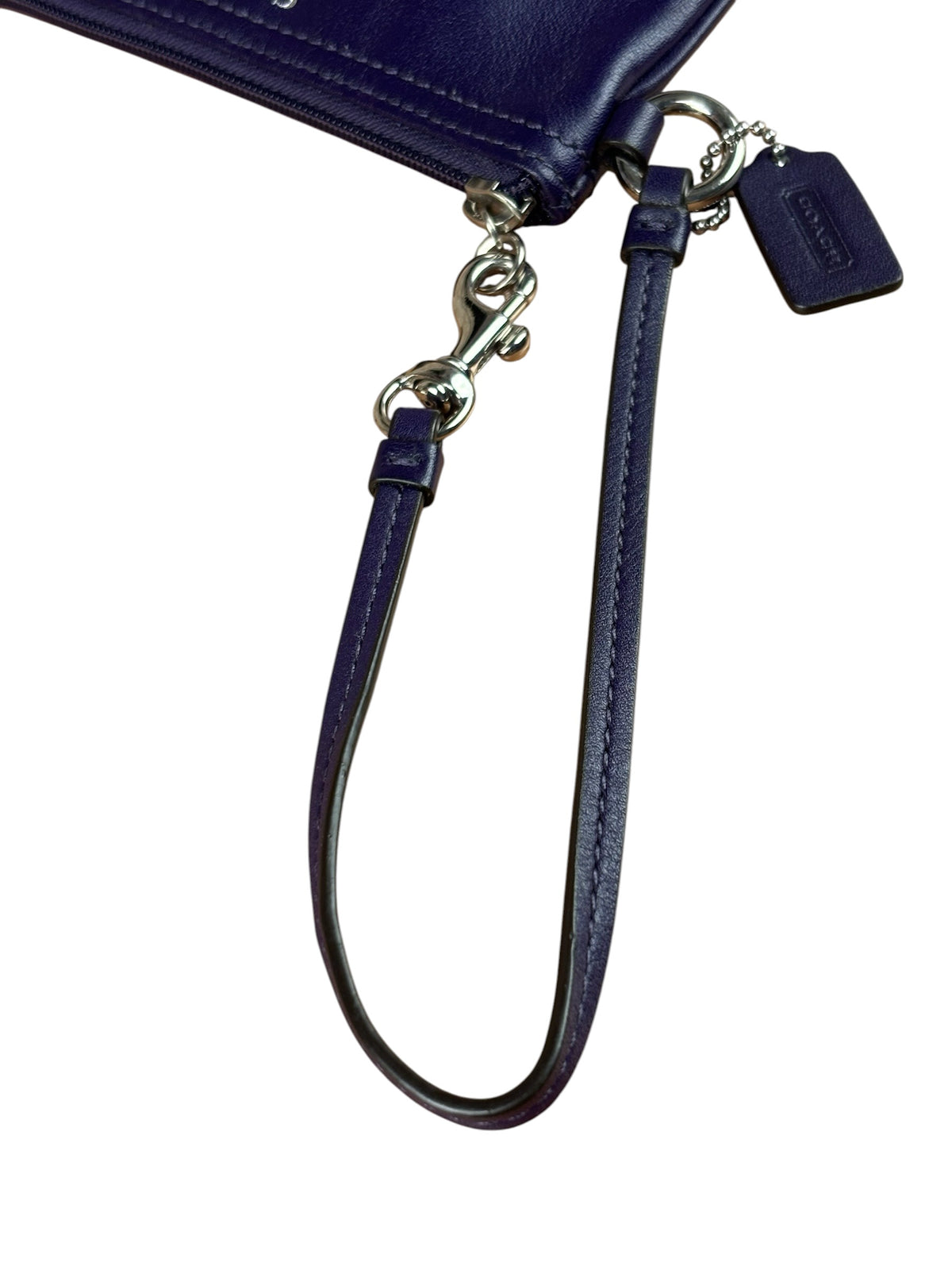 Coach Purple Smooth Leather Wristlet