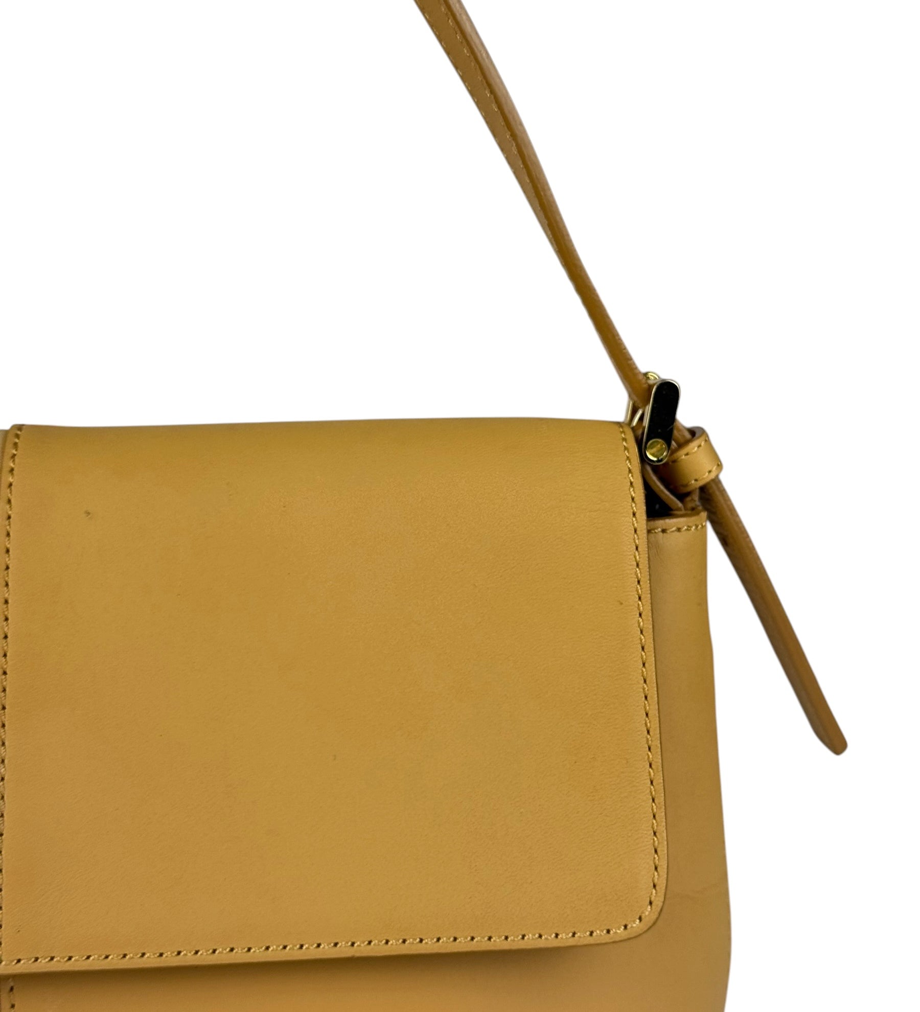 Burberry Vintage Beige Leather Flap Shoulder Bag