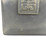 Givenchy Vintage Navy Blue Leather Compact Emblem Wallet 4G