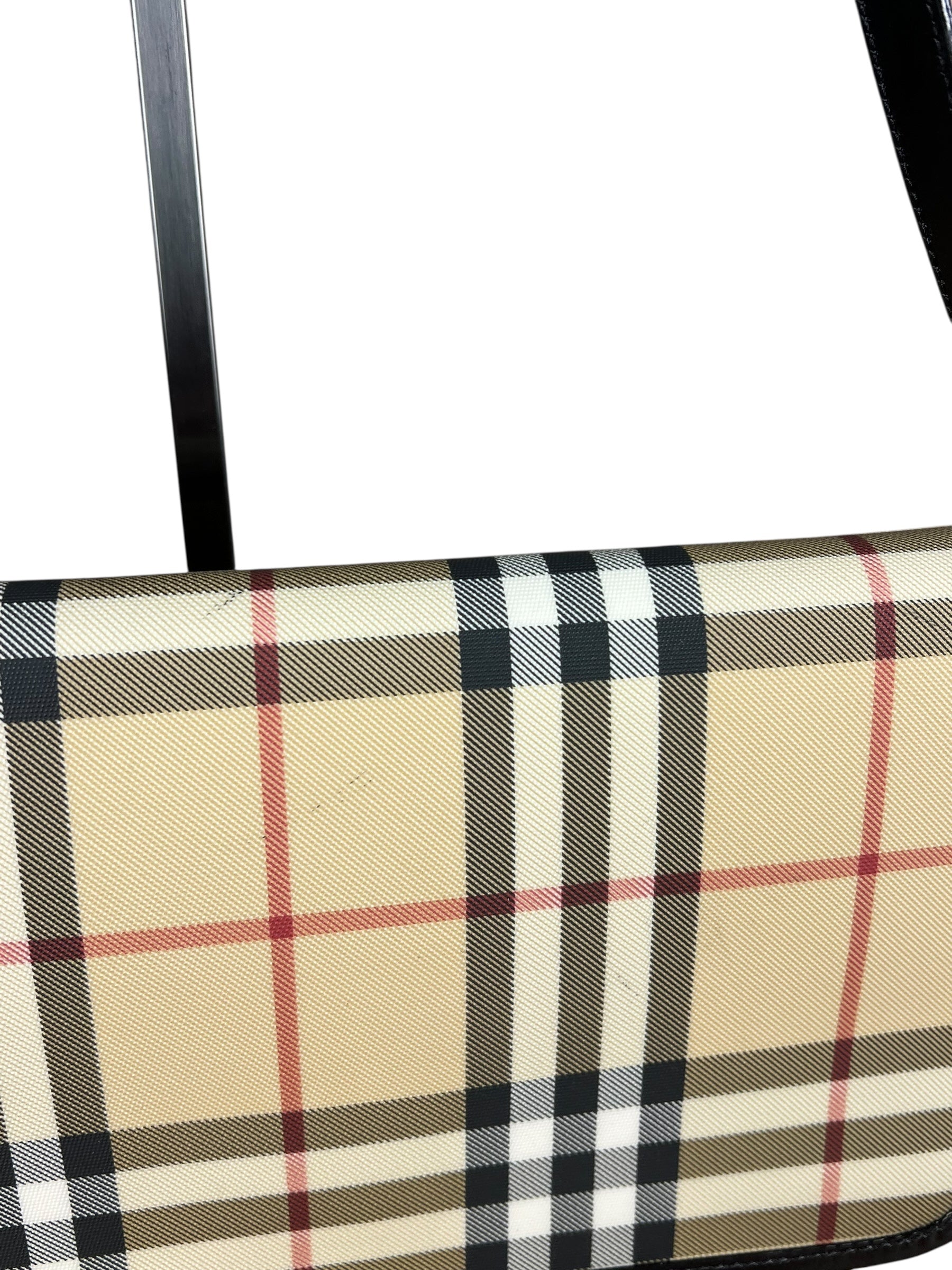Burberrys Nova Check Flap Shoulder Bag