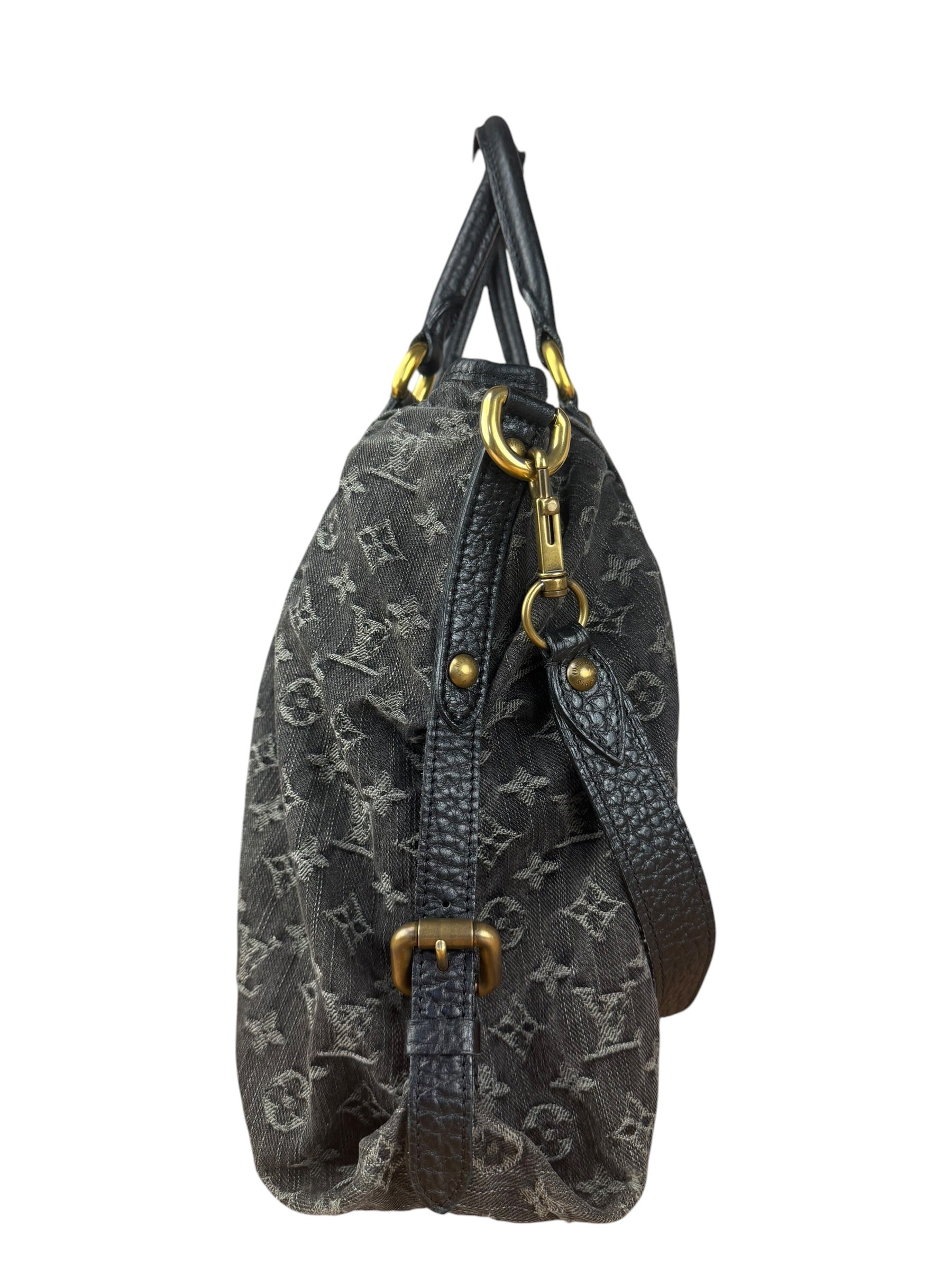 Louis Vuitton Black Denim Neo Cabby Bag
