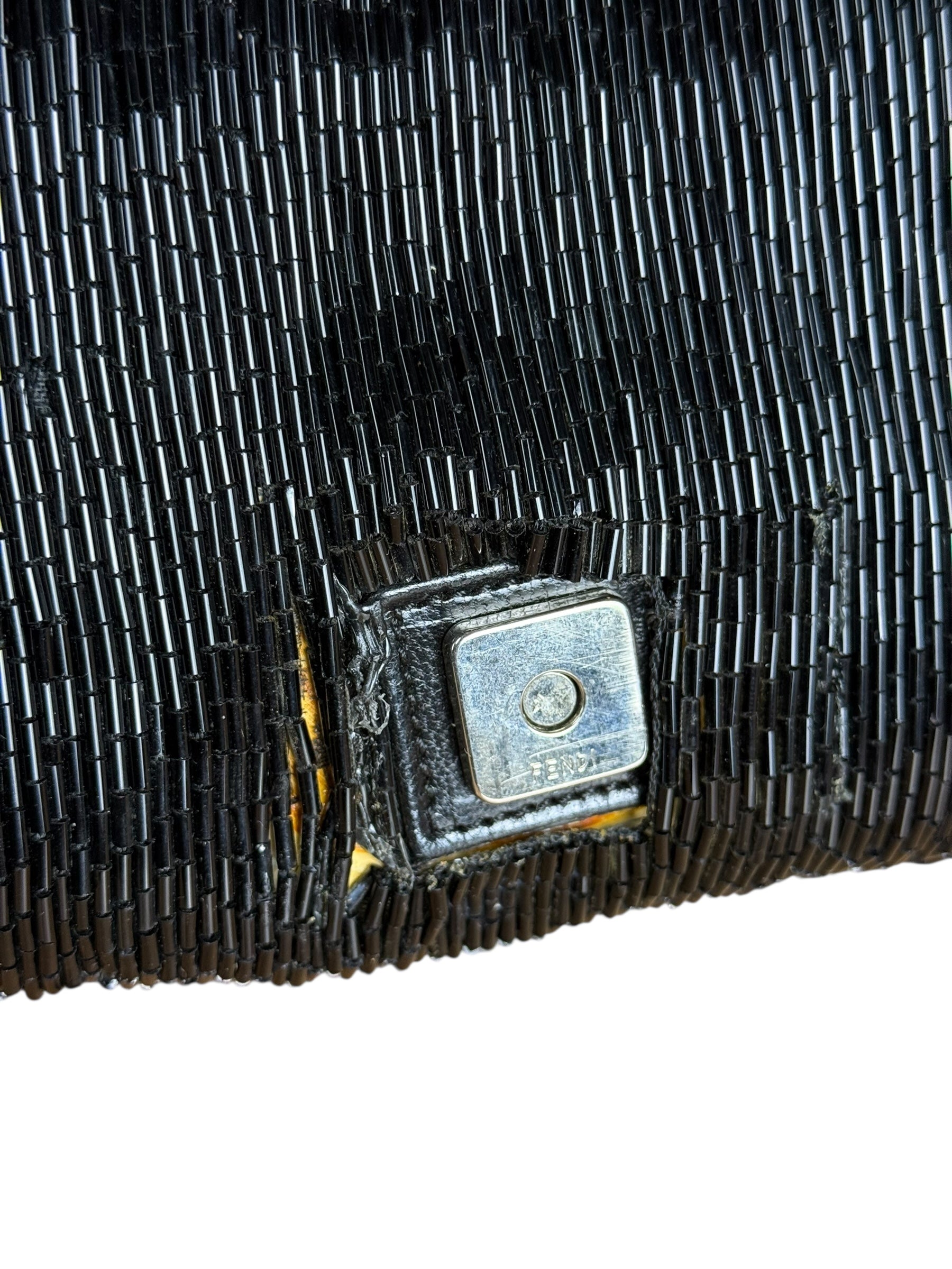 Fendi Beaded Baguette Black