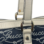Gucci Western Logo Denim Abbey Zip Tote