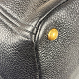 Prada Black Leather Vitello Daino 2Way Handbag