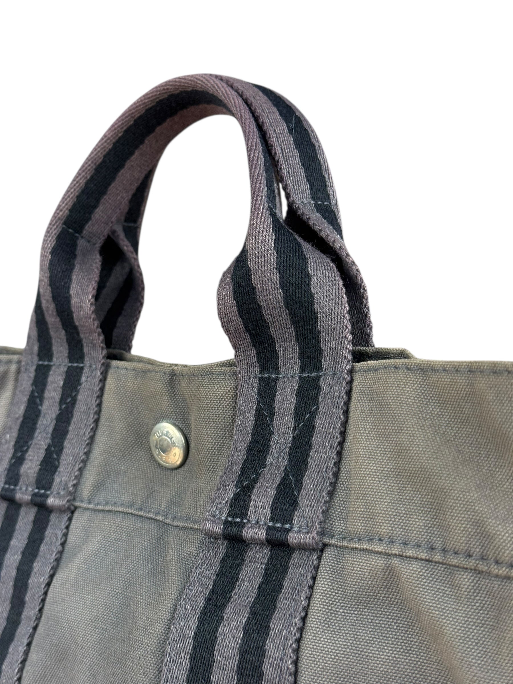 Hermes Grey Canvas Fourre Tout PM