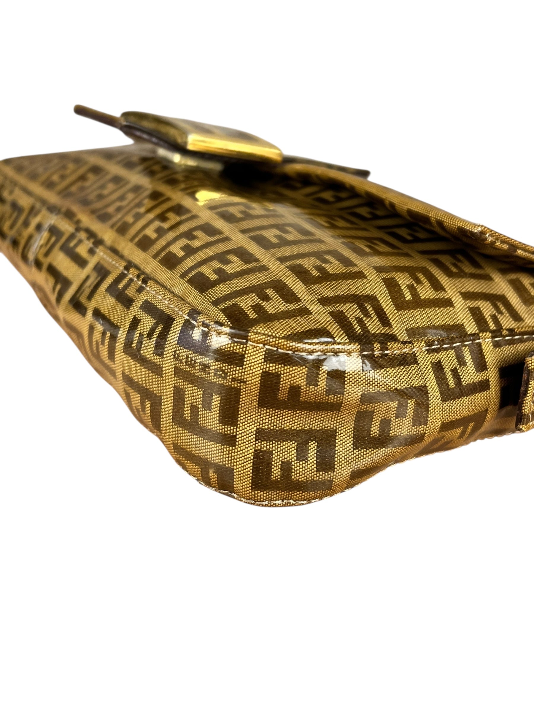Fendi FF Sequin PVC Coated Canvas Baguette