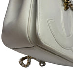 Chanel White Leather CC Mania Flap Bag 2019